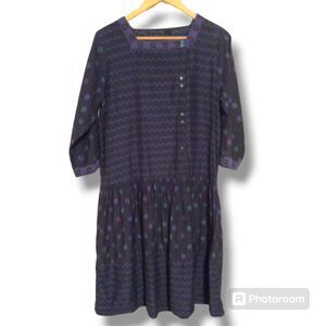 Gudrun Sjoden Oversized Drop Waist Babydoll Dress-Small-Organic Cotton & Silk